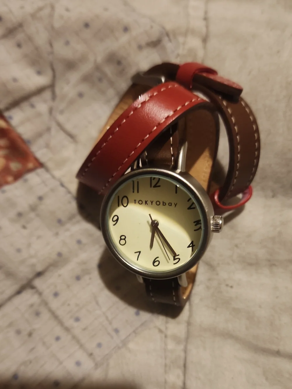 Tokyobay Women's Double Wrap Leather Band Watch